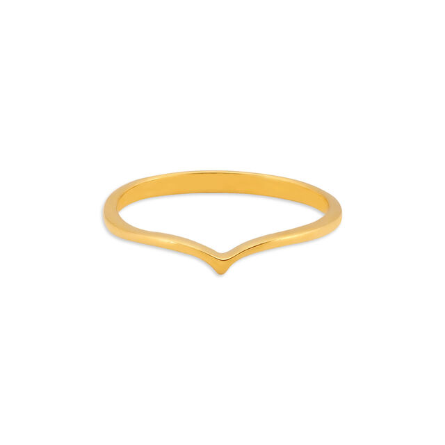 Minimalistic 22 Karat Yellow Gold Tiara Finger Ring,,hi-res image number null