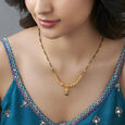 Elaborate Yellow Gold Beaded Mangalsutra,,hi-res image number null