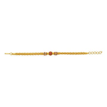 Elaborate Yellow Gold Beaded Orb Chain Bracelet