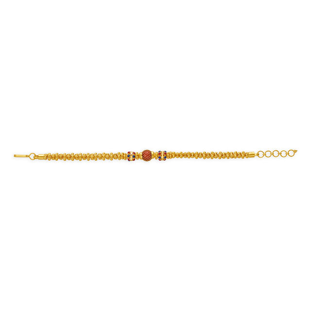 Elaborate Yellow Gold Beaded Orb Chain Bracelet,,hi-res image number null