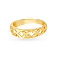 Classic 22 Karat Yellow Gold Floral Finger Ring,,hi-res image number null