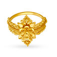 Enchanting Floral Gold Finger Ring,,hi-res image number null