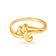 Enchanting 22 Karat Yellow Gold Abstract Motif Ring,,hi-res image number null