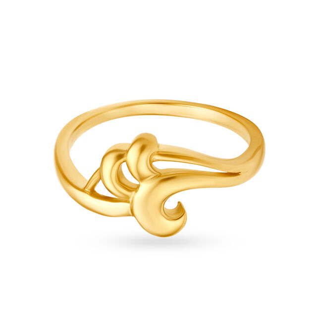 Enchanting 22 Karat Yellow Gold Abstract Motif Ring,,hi-res image number null