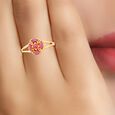 Luxurious 22 Karat Gold And Ruby Finger Ring,,hi-res image number null