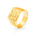 Lustrous 22 Karat Yellow Gold Boxy Ring,,hi-res image number null