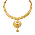 Scintillating 22 Karat Yellow Gold Floral Bead Necklace And Earrings Set,,hi-res image number null