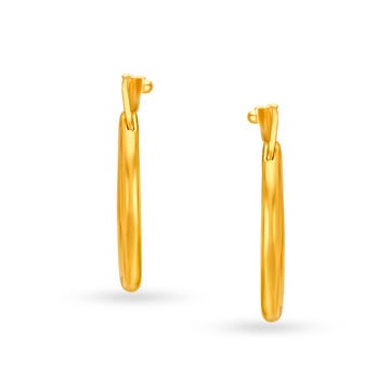 Timeless 22 Karat Yellow Gold Hoop Earrings