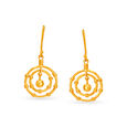 Aesthetic 22 Karat Yellow Gold Ringed Hoops,,hi-res image number null