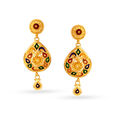 Radiant 22 Karat Yellow Gold Floral Teardrop Necklace And Earrings Set,,hi-res image number null