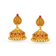 Traditional Antique Gold Jhumkas,,hi-res image number null
