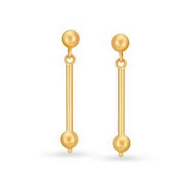 Minimalistic Gold Drop Earrings