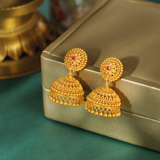 Traditional Gotak Jhumka Earrings,,hi-res image number null