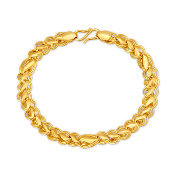 Graceful 22 Karat Yellow Gold Twist Link Bracelet