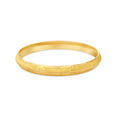 Holy Yellow Gold Etched Khanda Bangle,,hi-res image number null