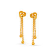 Contemporary 22 Karat Yellow Gold Swirl Drops image number null