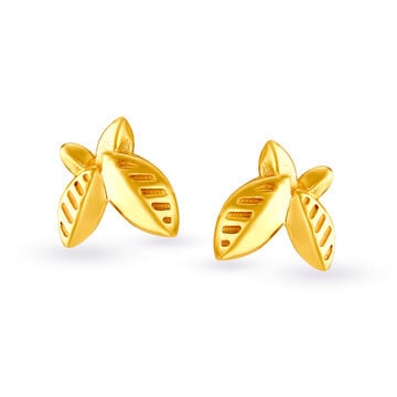 Quirky Butterfly Gold Stud Earrings