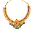 Exuberant Gold Necklace with Stones,,hi-res image number null