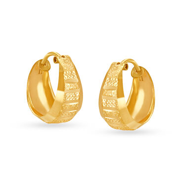 Contemporary Gold Bali Earrings