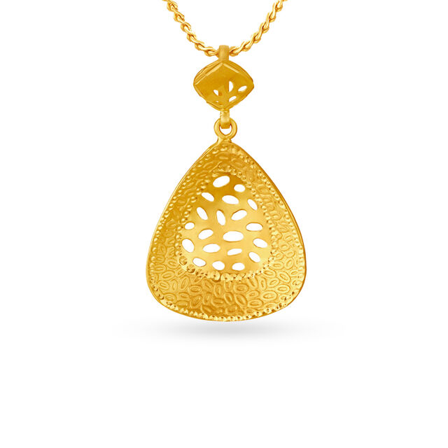 Enchanting Gold Pendant and Earrings Set,,hi-res image number null