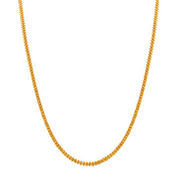 Distinctive Yellow Gold Beaded Rope Chain