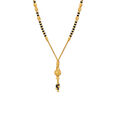 Dazzling Yellow Gold Carved Bead Mangalsutra,,hi-res image number null