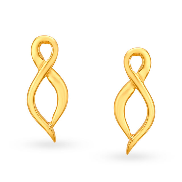 Artistic Infinity Gold Pendant and Earrings Set,,hi-res image number null