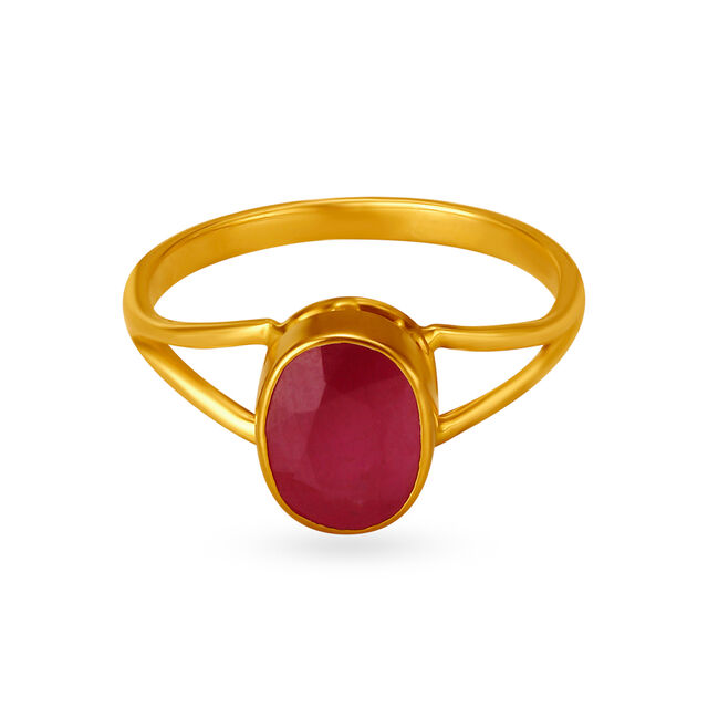 Ruby Solitaire Radiance Finger Ring,,hi-res image number null