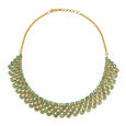 Lustrous Emerald Studded Gold Necklace,,hi-res image number null