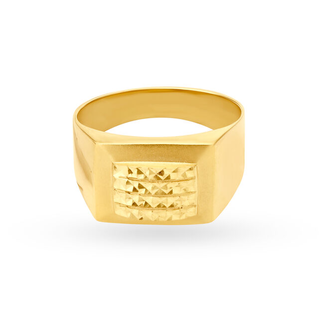 Enthralling Geometric Gold Ring for Men,,hi-res image number null