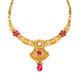 Grand Gold Necklace Set with Stones,,hi-res image number null