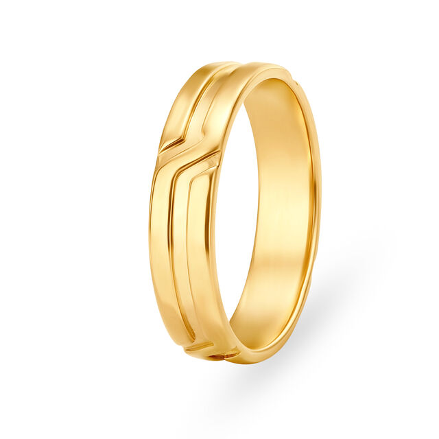 Impressive 22 Karat Yellow Gold Stacked Pattern Finger Ring,,hi-res image number null