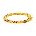 Vivacious 22 Karat Yellow Gold Enameled Twist Bangle,,hi-res image number null