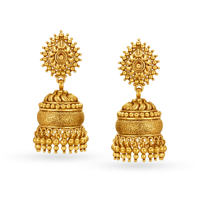 Antique Traditional Gold Jhumkas,,hi-res image number null