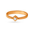Contemporary Single Stone Studded Diamond Finger Ring,,hi-res image number null