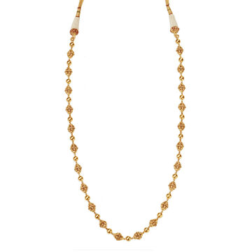 Mystical Yellow Gold Beaded Necklace