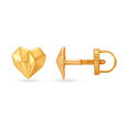 Heart Motif Gold Stud Earrings For Kids,,hi-res image number null