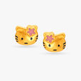 Darling 22 Karat Yellow Gold Kitty Stud Earrings image number null