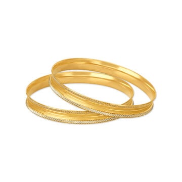 Magnificent Yellow Gold Embossed Bangles