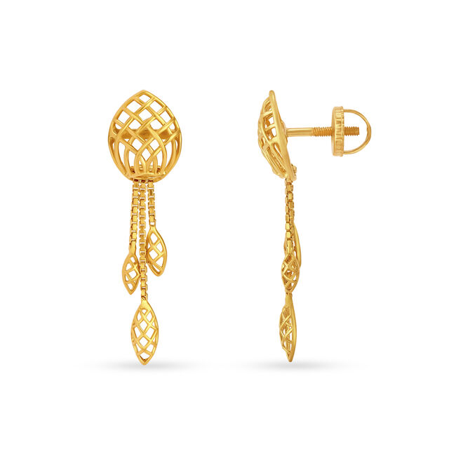 Mesmerising Gold Drop Earrings image number null