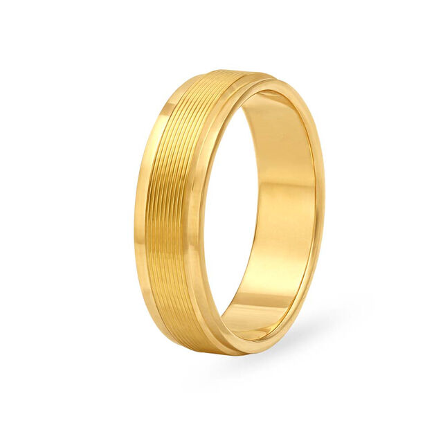 Timeless Textured Gold Challa Ring for Men,,hi-res image number null