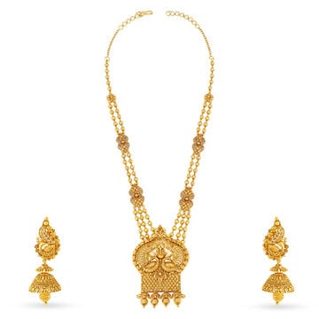 Splendid Peacock Gold Necklace Set