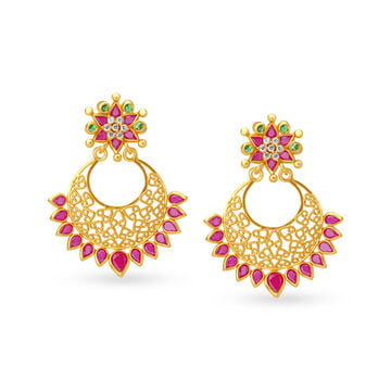 Modish Starry Gold Drop Earrings