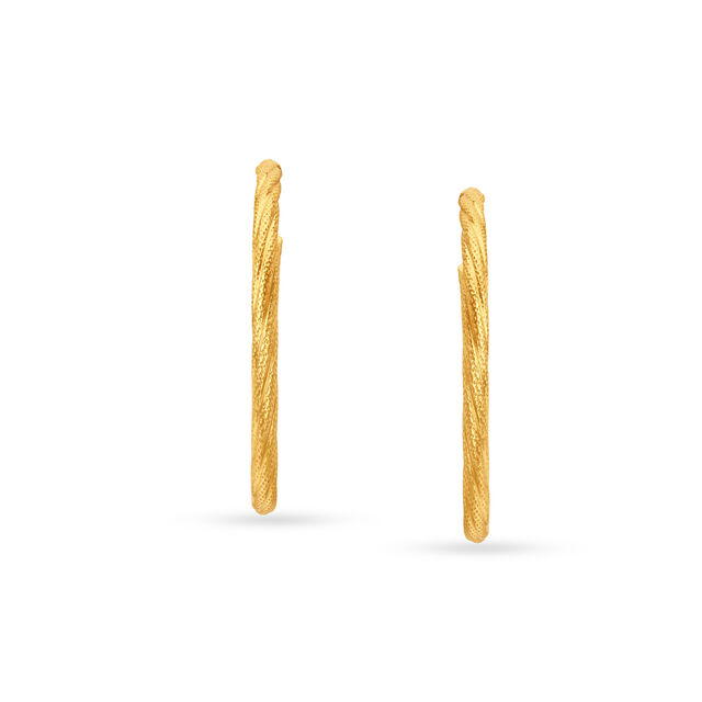 Eclectic Square Gold Hoop Earrings,,hi-res image number null