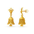 Exquisite Yellow Gold Orchid Jhumkas image number null