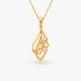 Illuminating Leaf Gold Pendant image number null