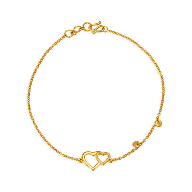 Winsome Dual Heart Gold Bracelet,,hi-res image number null
