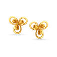 Heavenly Floral Gold Stud Earrings image number null