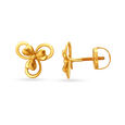 Heavenly Floral Gold Stud Earrings image number null