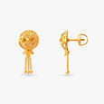 Lustrous Gold Pendant and Earrings Set image number null